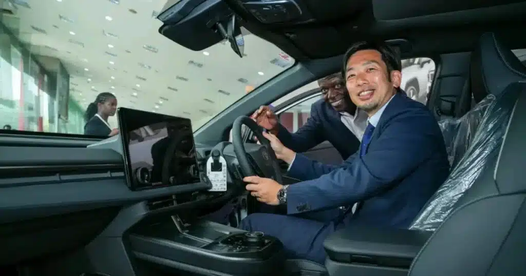 Interior of a Newly Launched Toyota bZ4X