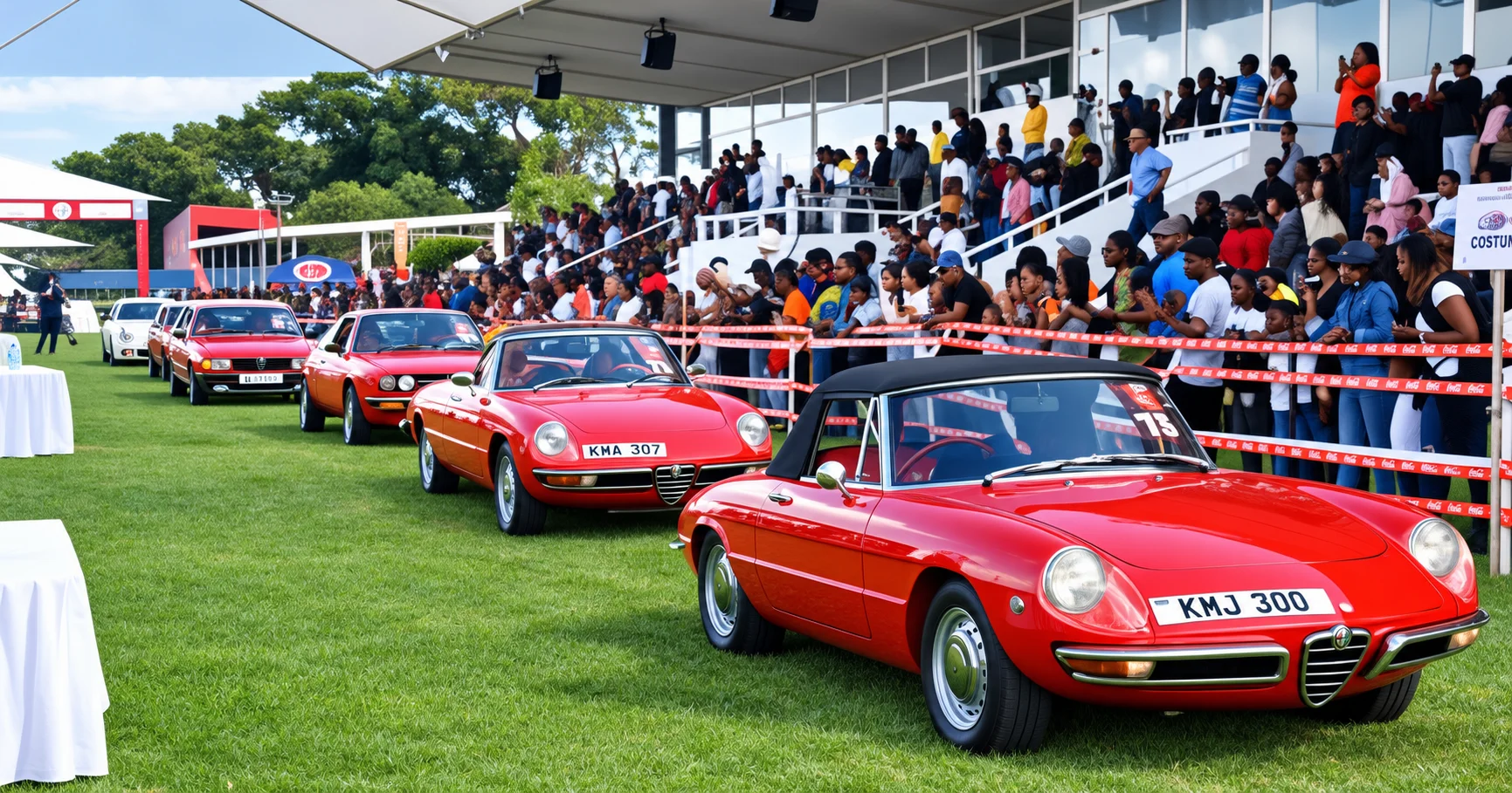 Classic car display at the Africa Concours d'Elegance
