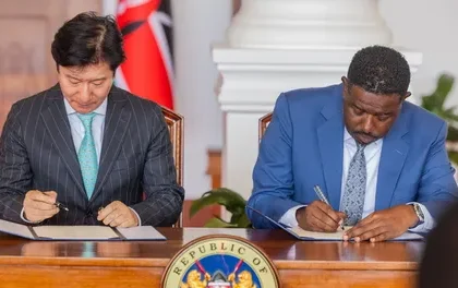 President William Ruto presiding over the Signing of MOU between Kenya and Endelevu Enterprise Coperation on Electric vehicle manufacturing